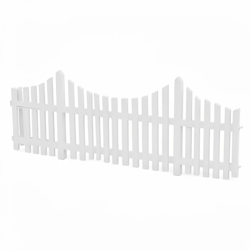 White Garden Fence Panels, Set of 10