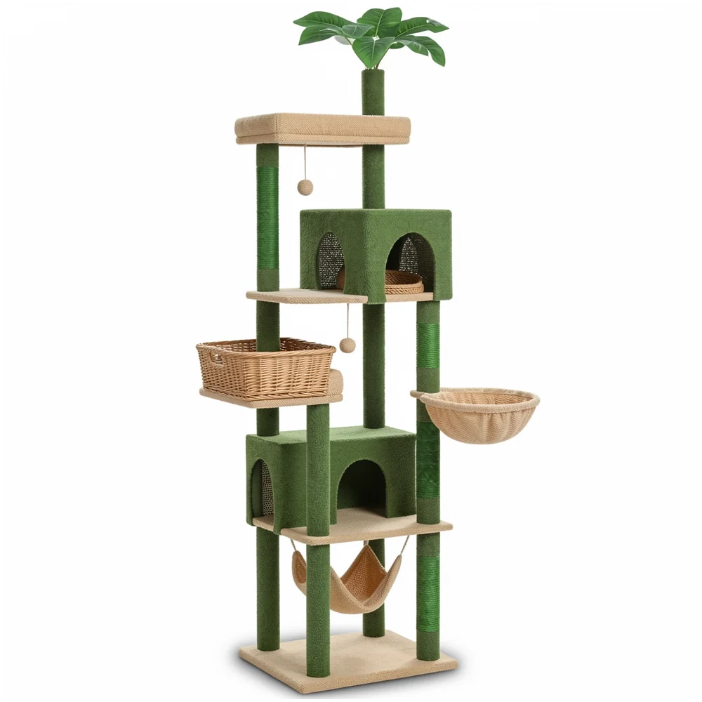 Cat Tree Tower - 6 Levels with Perches, Hammocks and Condos lifestyle