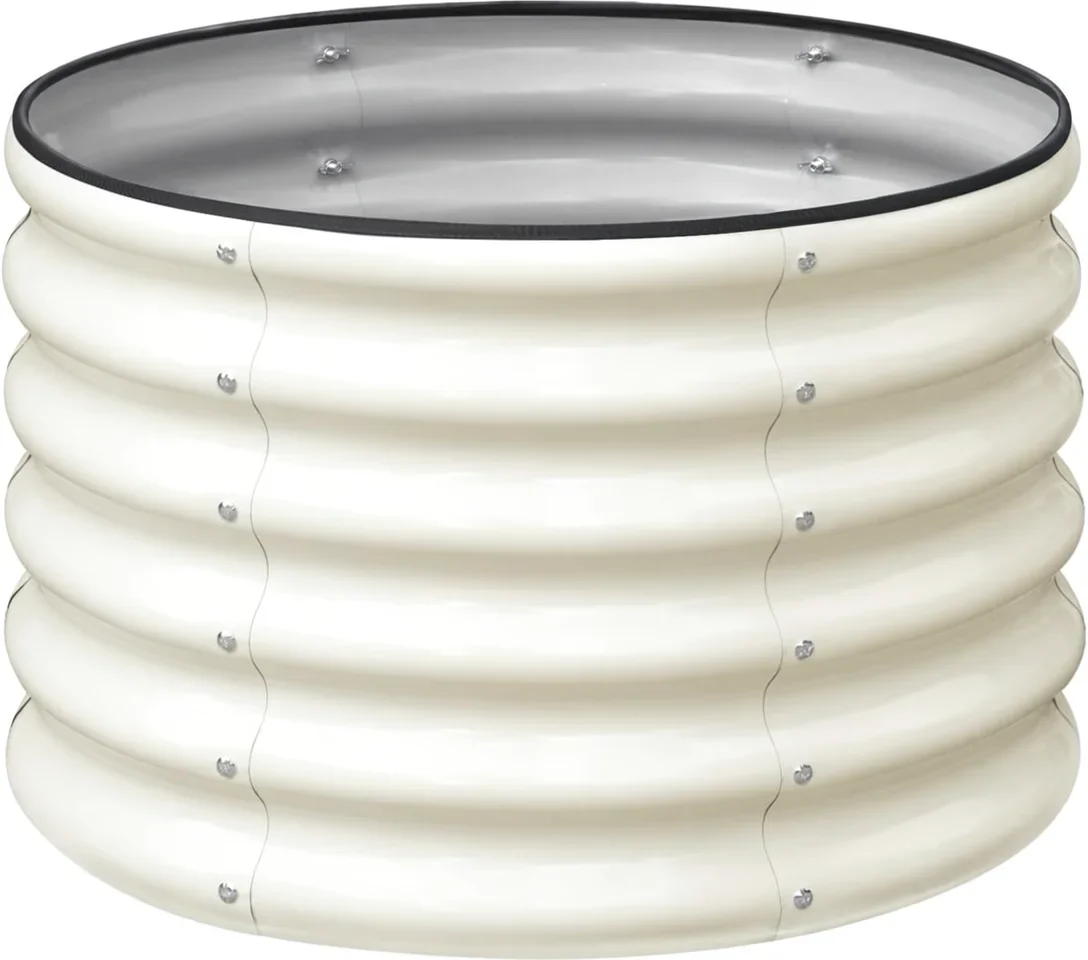 Round Galvanized Steel Raised Garden Bed, 2×2 ft