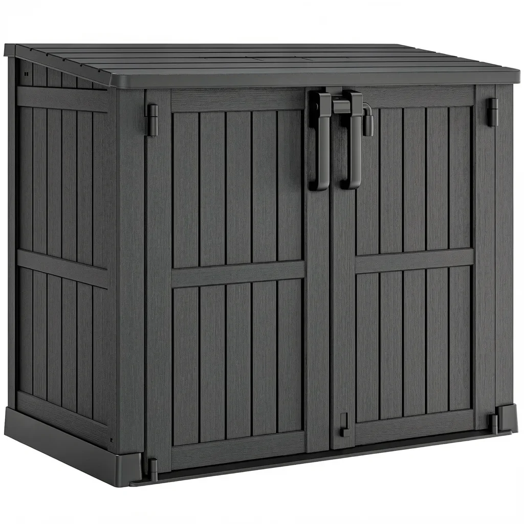 36 Cu Ft Lockable Resin Outdoor Storage Cabinet