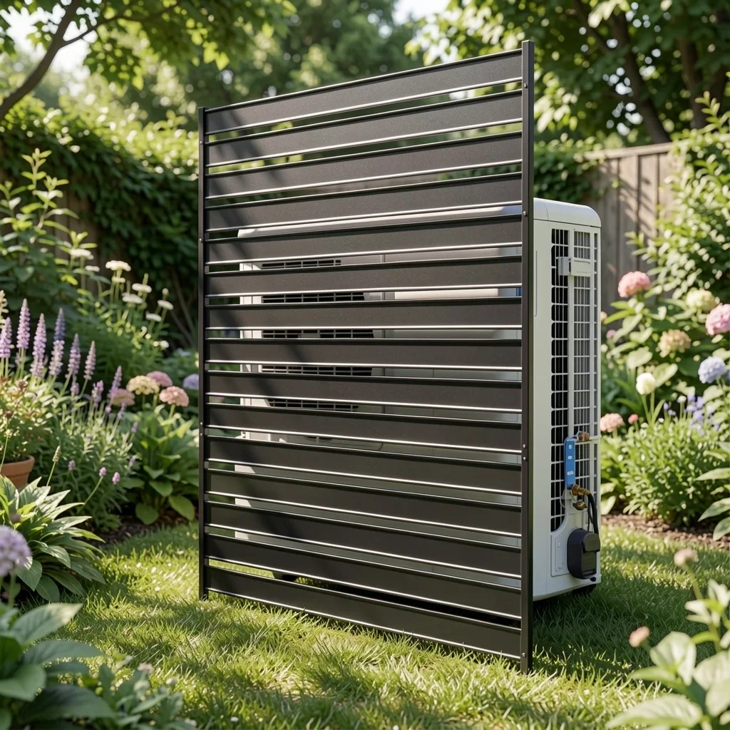 No-Dig Metal Privacy Screen for AC Units & Trash Cans lifestyle