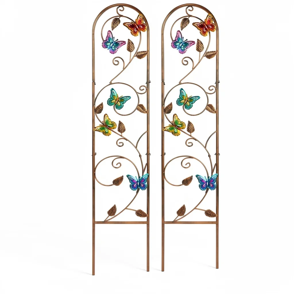 Arched Metal Garden Trellis for Climbing Plants, 4-Pack