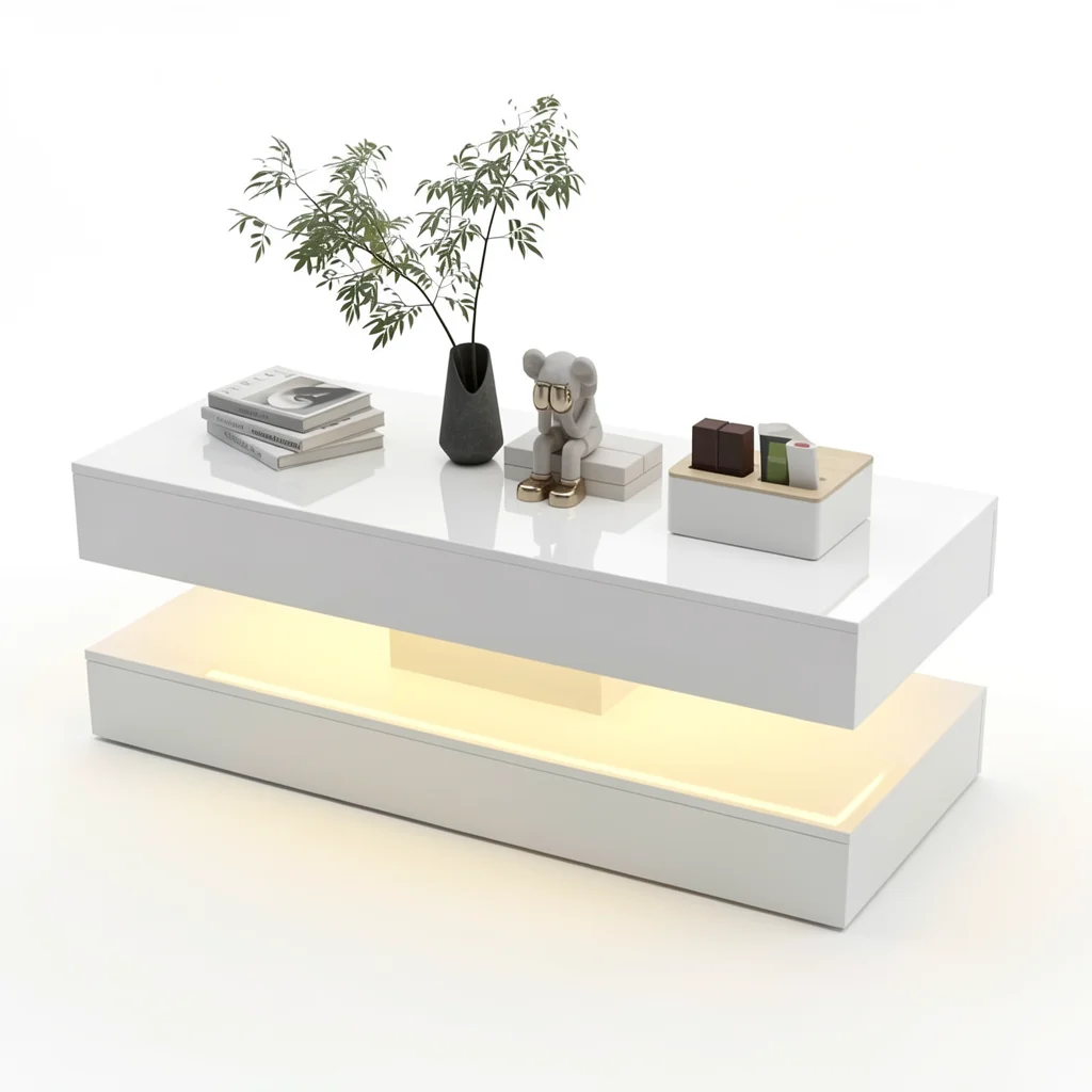 The RGB Coffee Table — App-Controlled, High-Gloss Top