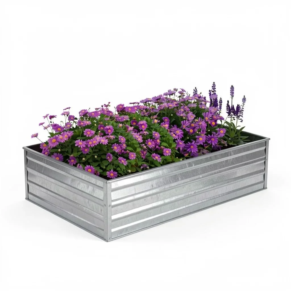 2-Pack Galvanized Steel Raised Garden Bed, 4×3×1 ft — Black