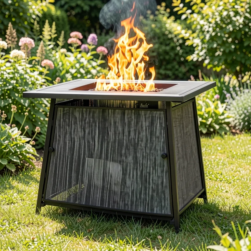 28-Inch Square Propane Fire Pit Table, 50,000 BTU lifestyle