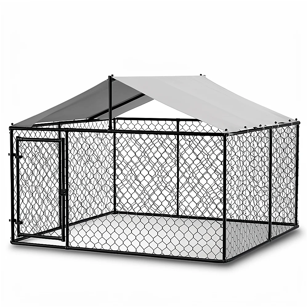 Large Outdoor Dog Kennel - Heavy-Duty Shaded Pet Run lifestyle