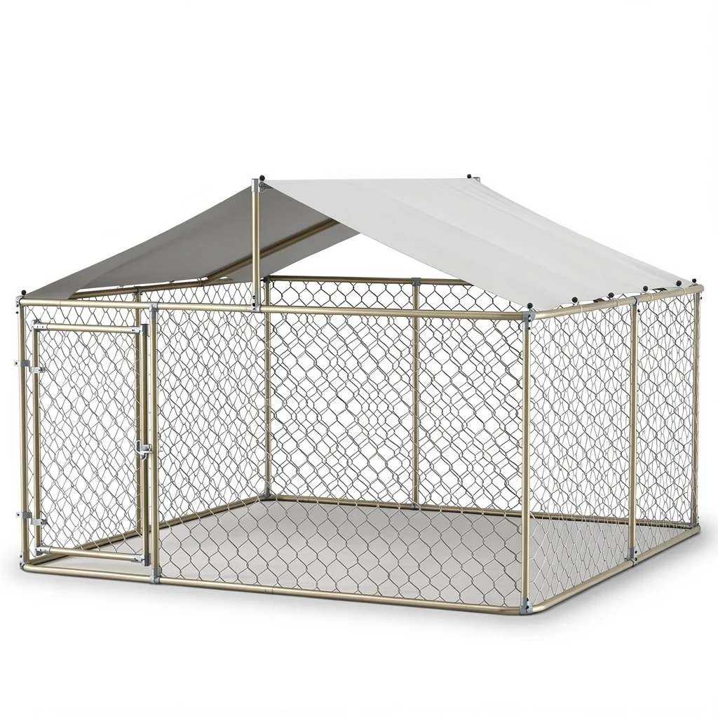 Large Outdoor Dog Kennel - Heavy-Duty Shaded Pet Run