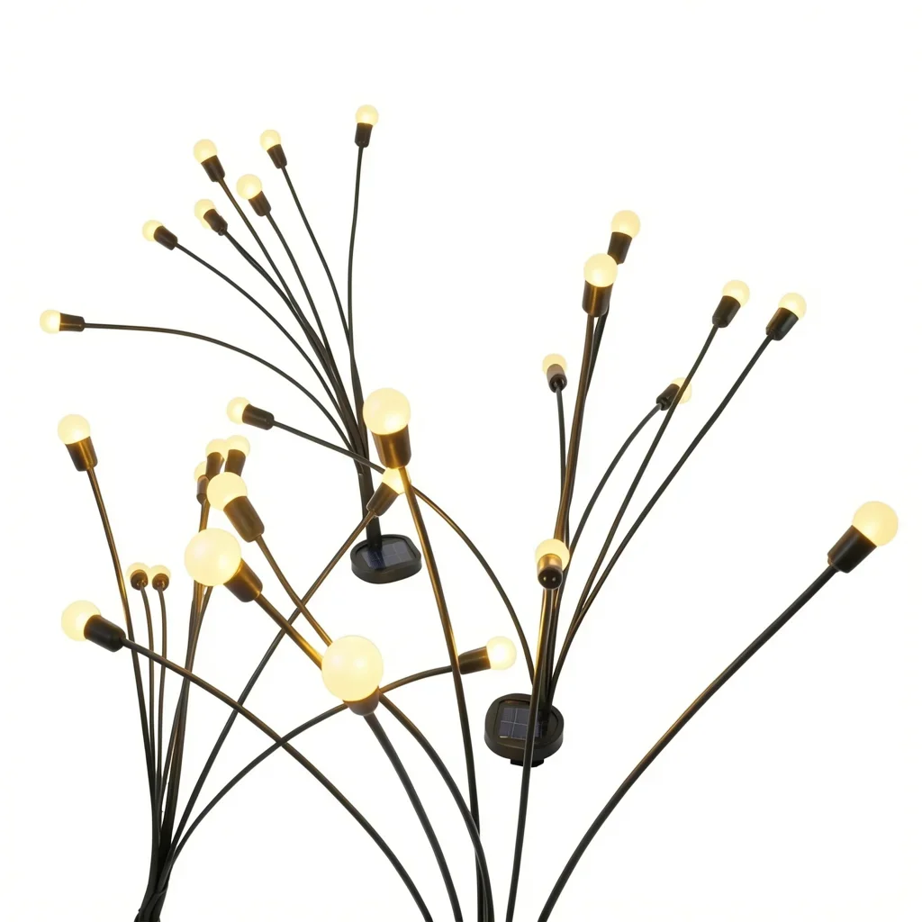 8-Head Solar Firefly Garden Stake Lights, IP65 Waterproof
