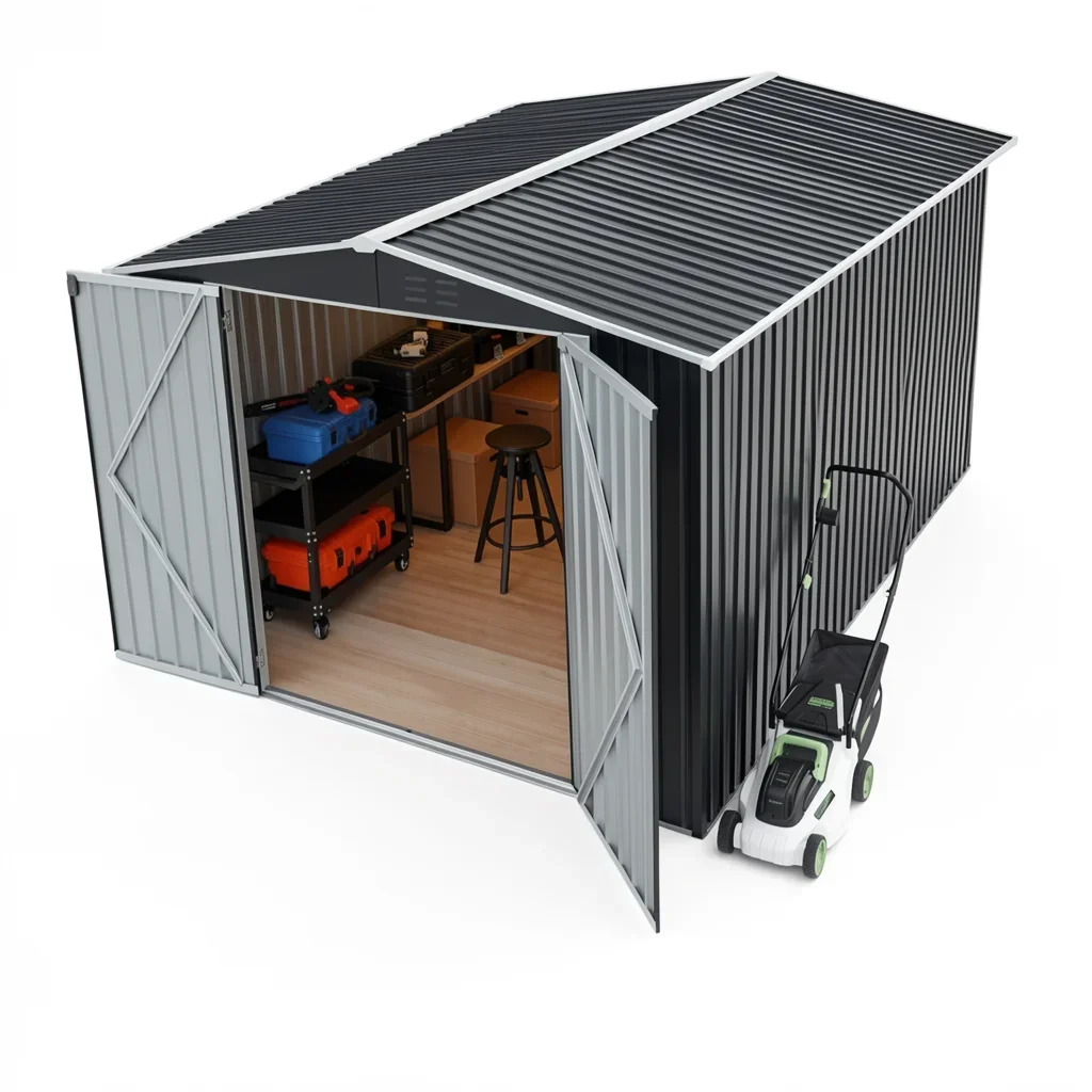 8×12 ft Waterproof Metal Storage Shed