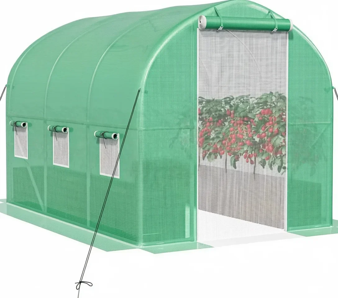 Large Walk-In Tunnel Greenhouse for Garden Growing