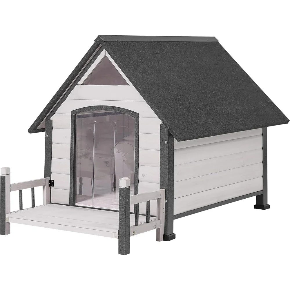 Aivituvin Outdoor Dog House - Metal Frame Weatherproof Kennel lifestyle