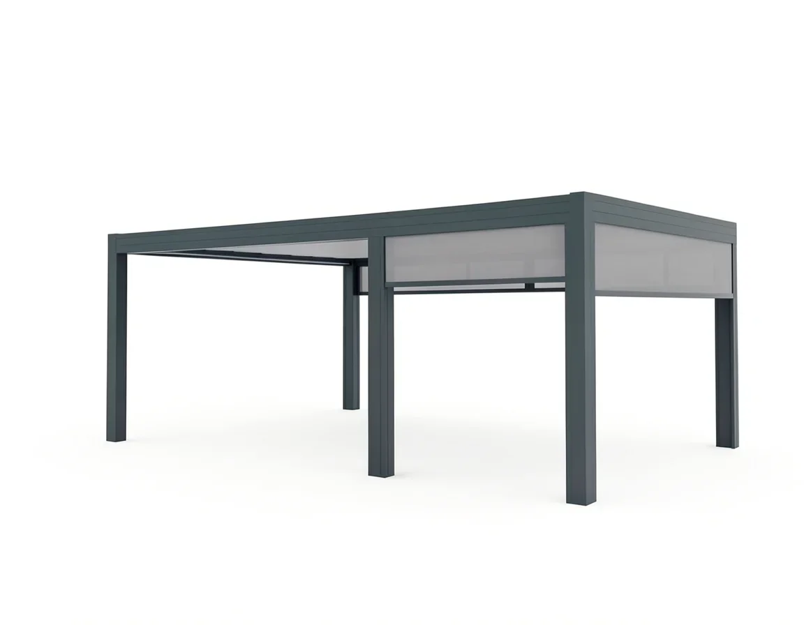 Bioclimatic Louvered Aluminum Pergola with Motorized Roof