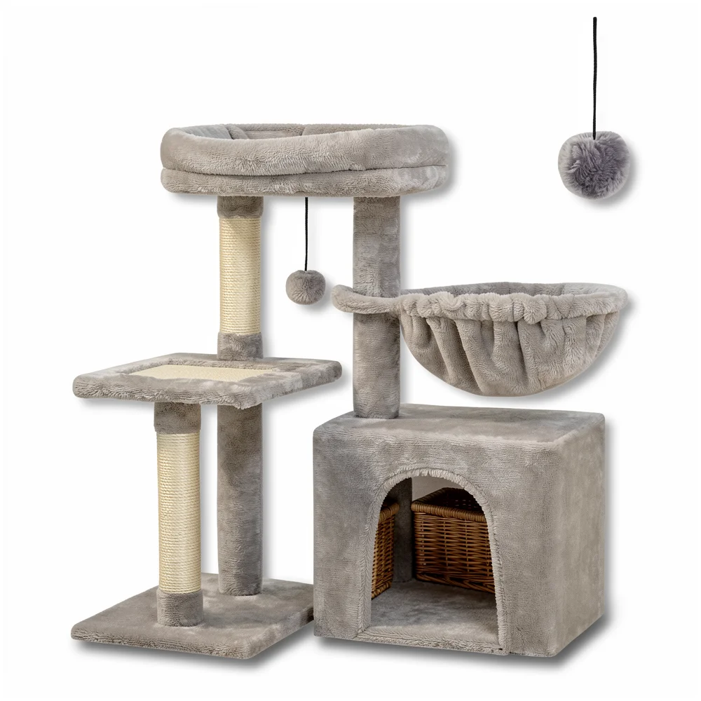 Modular Cat Tree — Reconfigurable Indoor Cat Tower with Hammock lifestyle