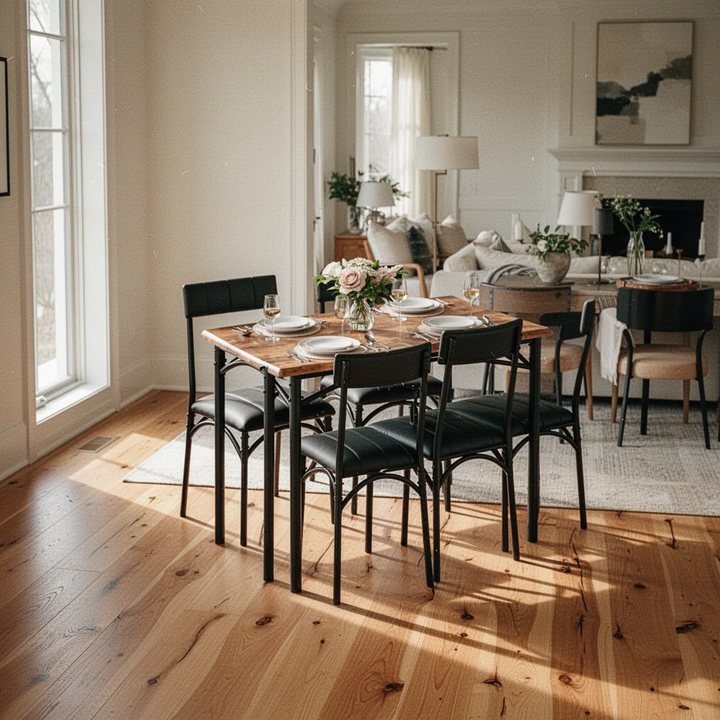 Dining Table Set for 4 - 5-Piece Upholstered Kitchen Set lifestyle