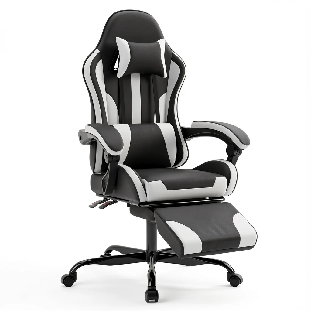 The Marathon Gaming Chair — Massage, Footrest, Headrest