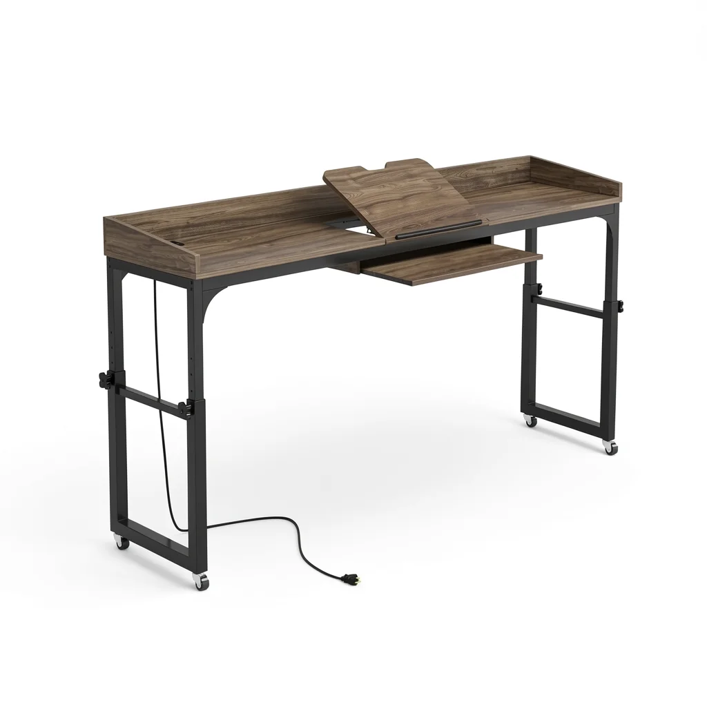 The Overbed Laptop Desk — Mobile, Height-Adjustable