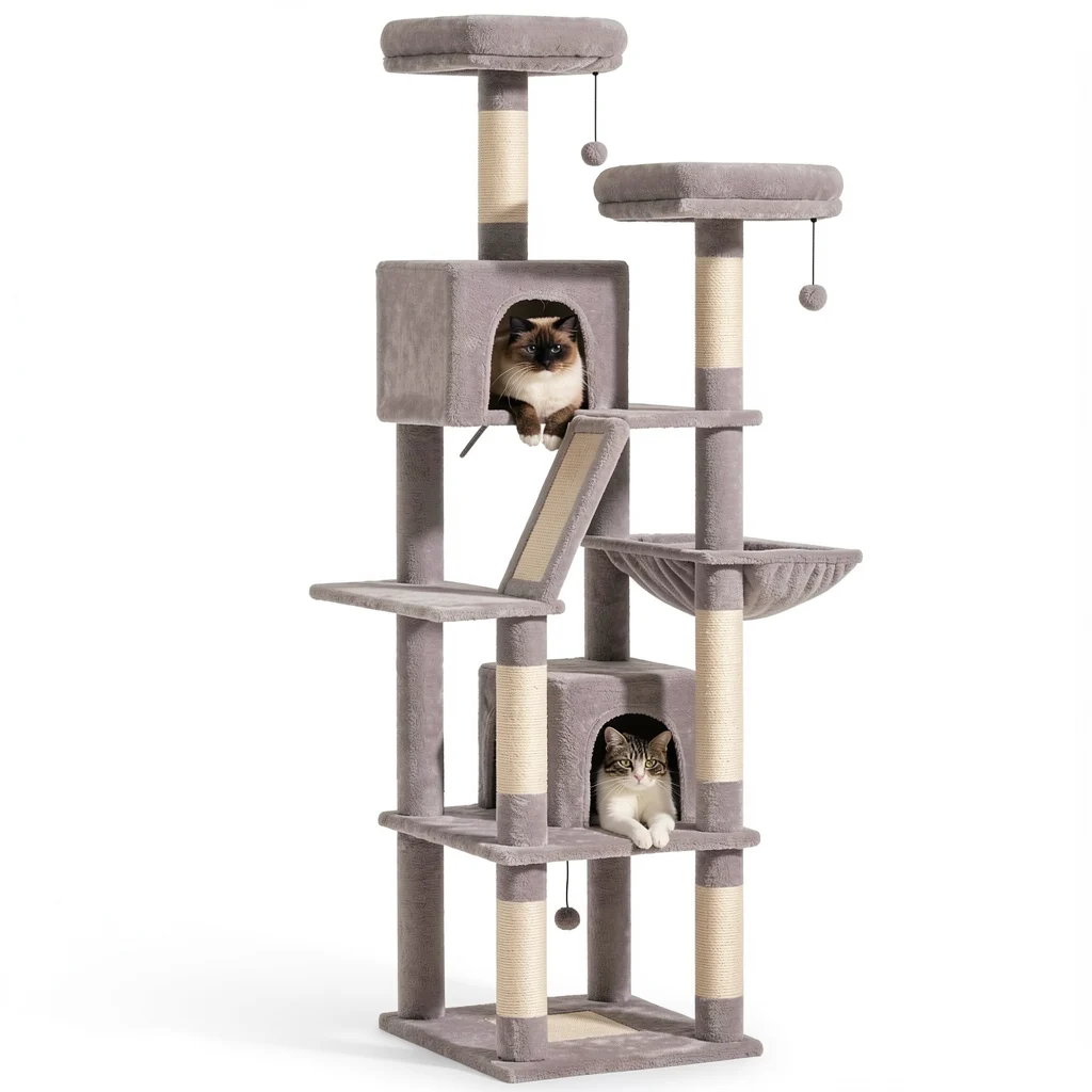 The Scratching-Post Cat Tree — Multi-Level with Top Perch