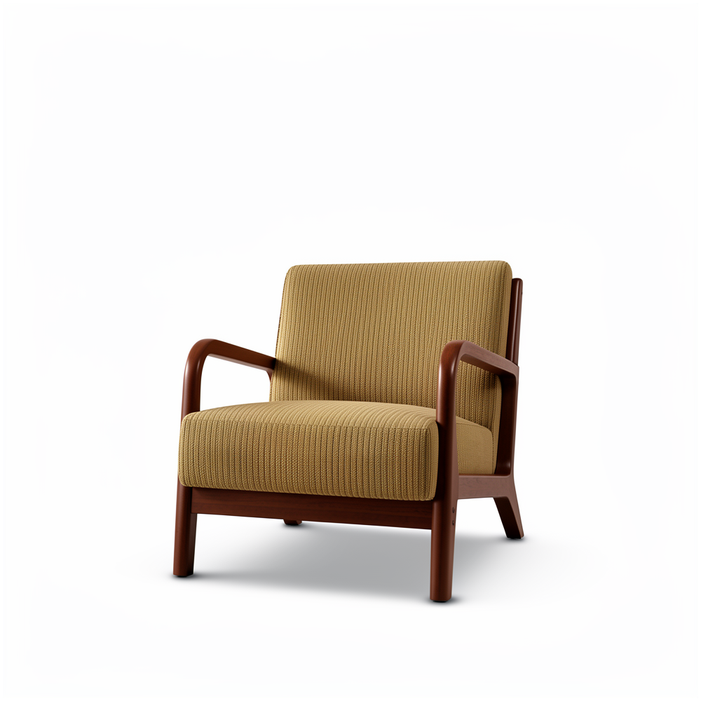 The Reading Corner Chair — Mid-Century, Fabric and Wood
