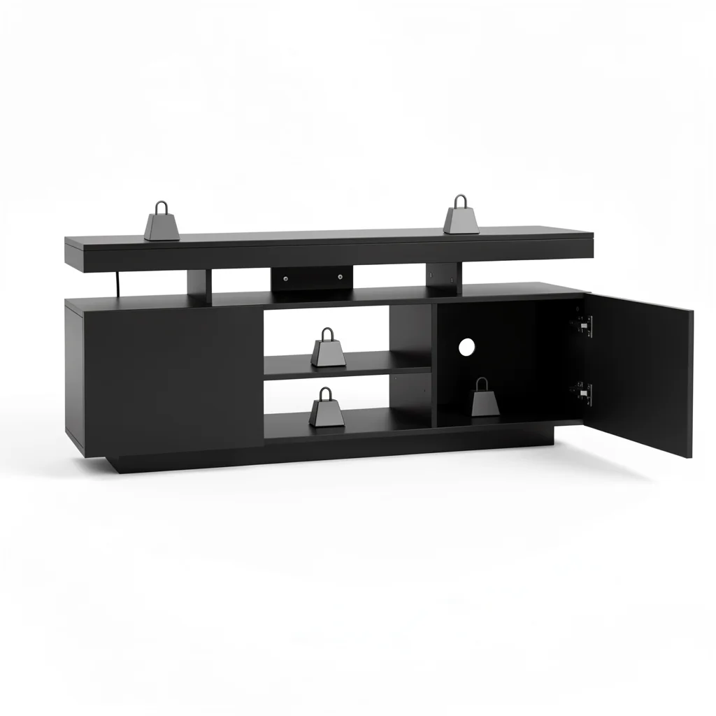 The Outlet-Built-In TV Stand — LED Storage Console lifestyle