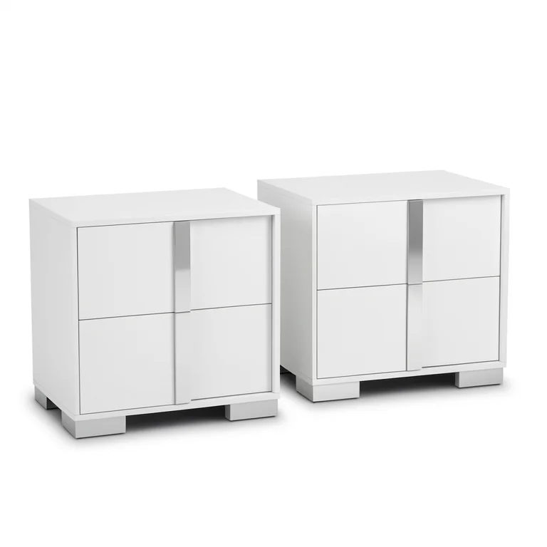 The White Nightstand Set — Modern Drawer End Tables lifestyle