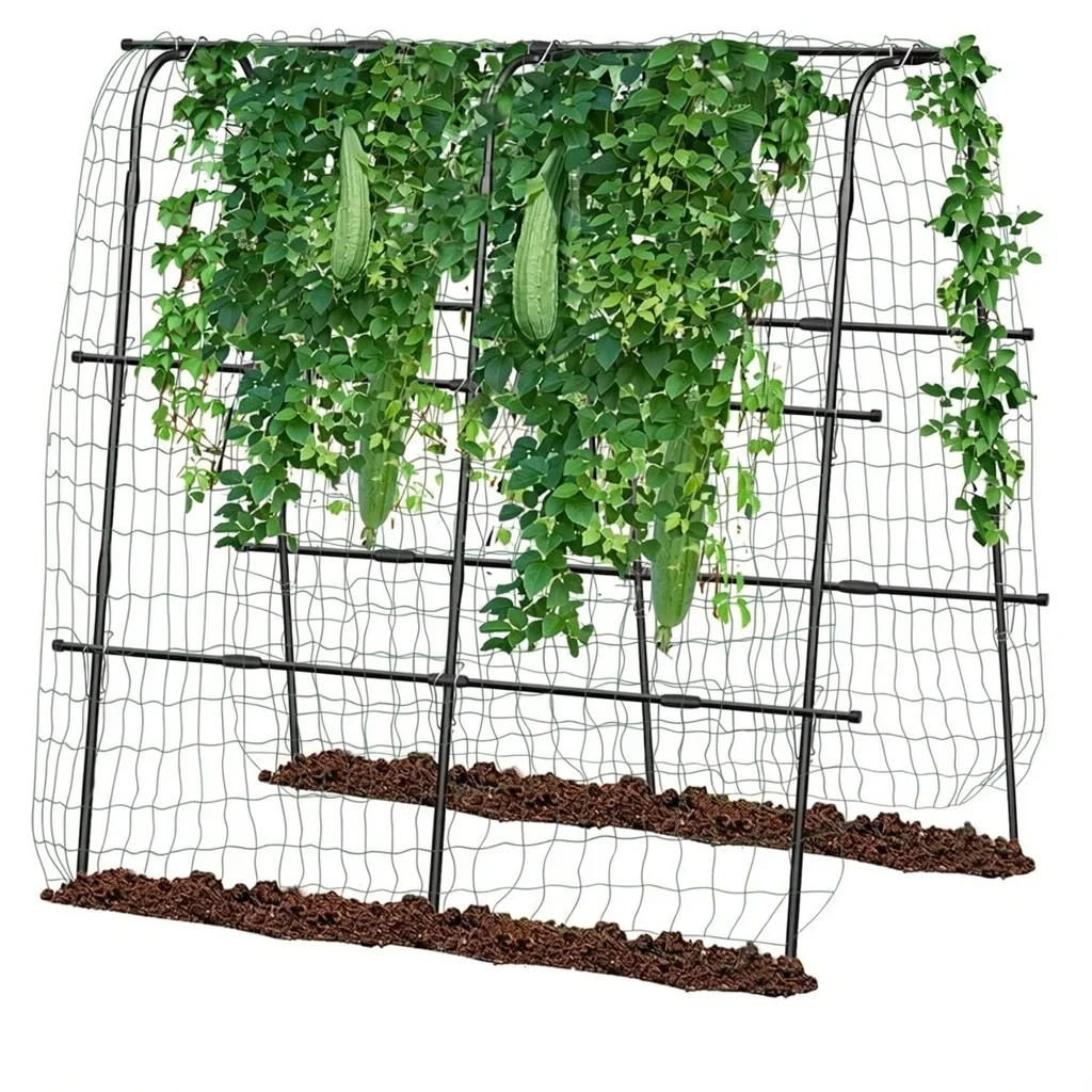 63 x 63-Inch U-Shaped Steel Garden Trellis Arch