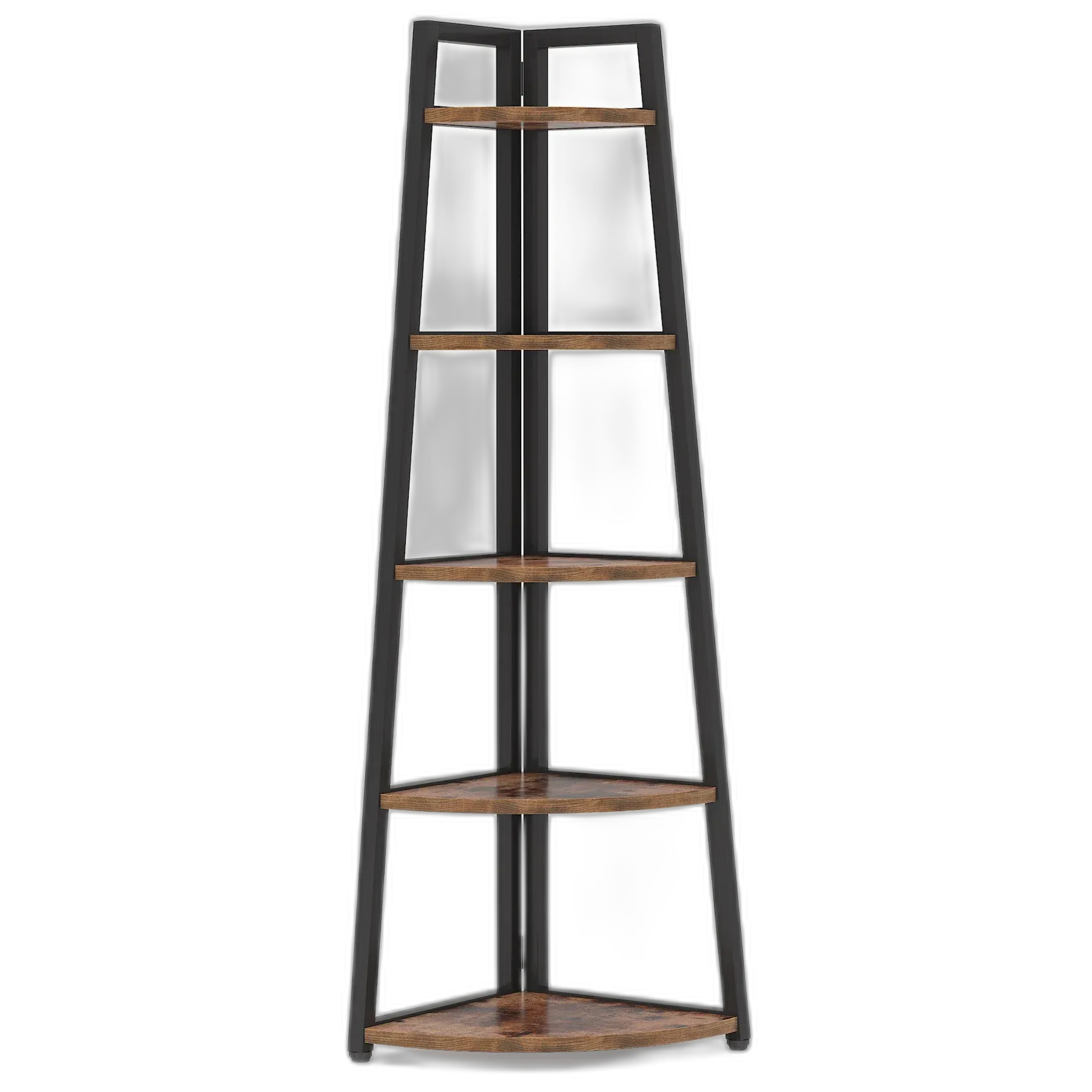 Corner Bookcase - 5-Tier Freestanding Wood Shelves