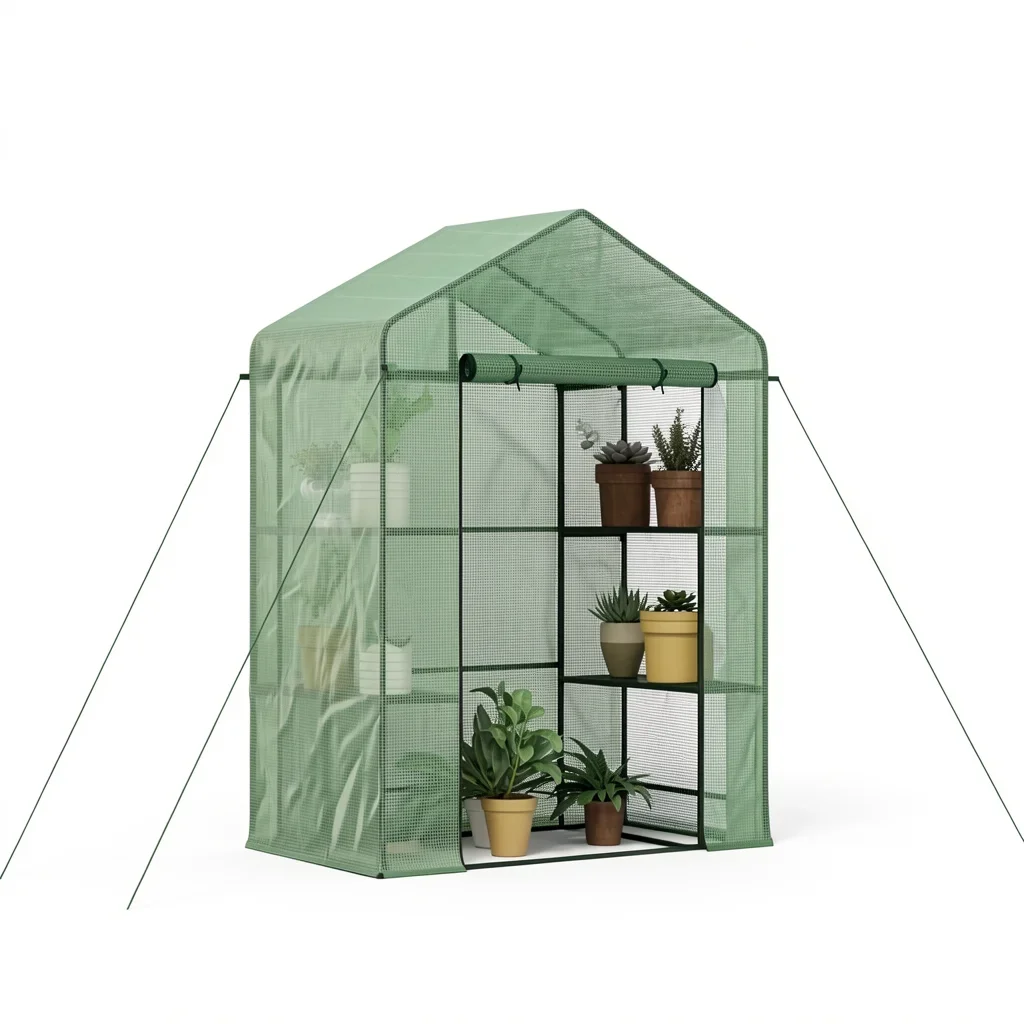 Walk-In Portable Greenhouse with 6 Shelves