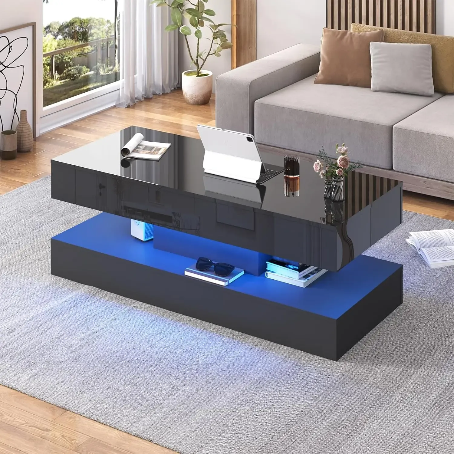 The RGB Coffee Table — App-Controlled, High-Gloss Top