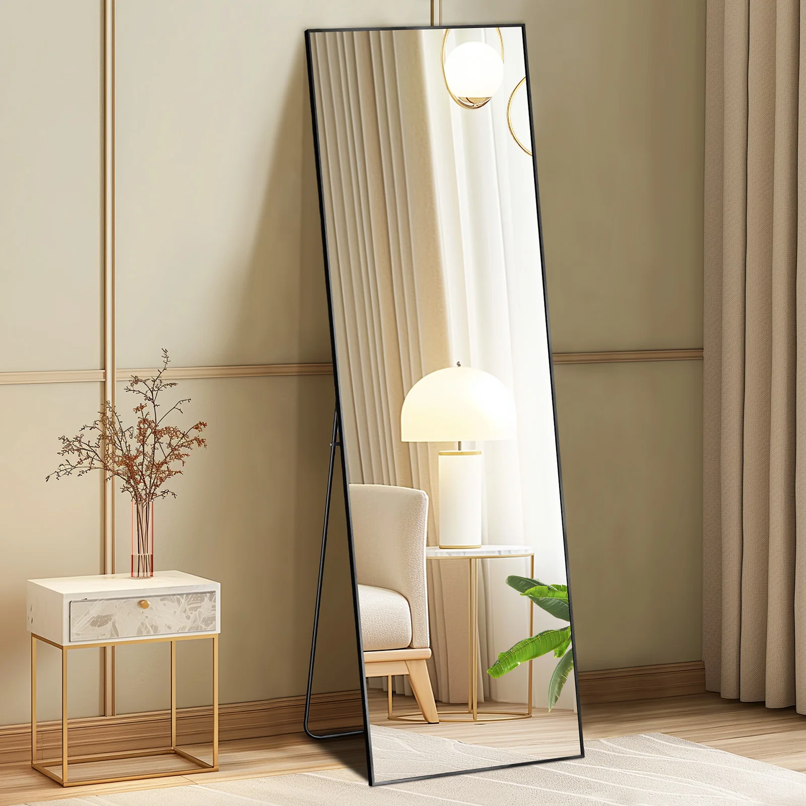 The Full-Body Wall Mirror — Nano Glass, Aluminum Frame lifestyle
