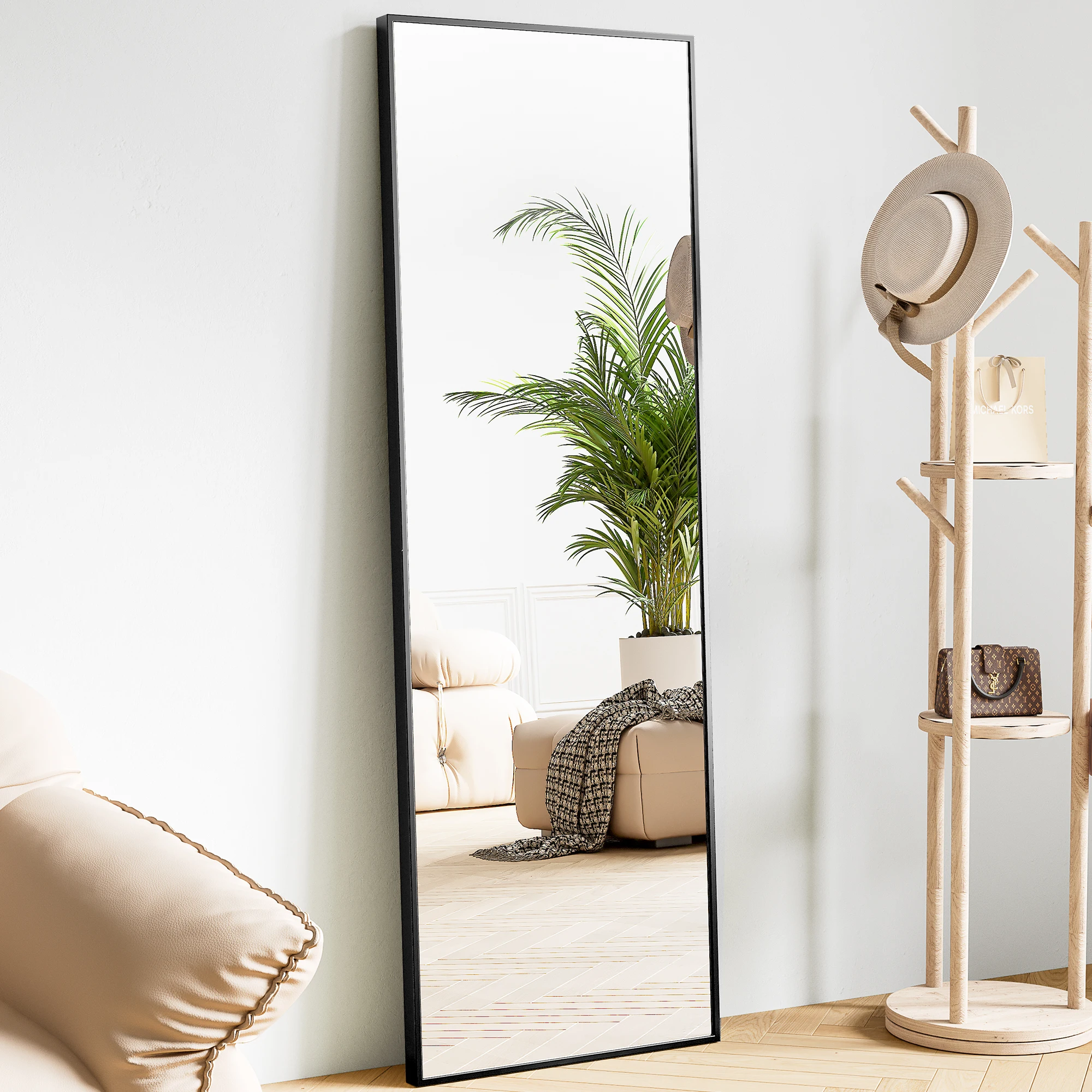 The Full-Body Wall Mirror — Nano Glass, Aluminum Frame