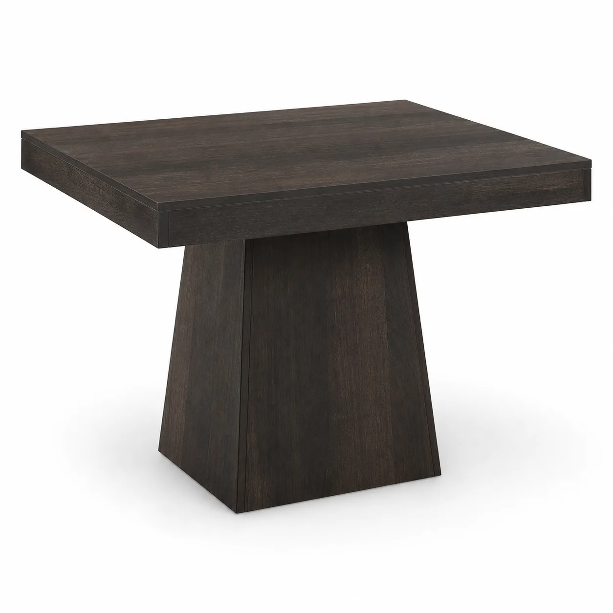 Chocolate Square Dining Table for 4, 31.5-Inch Kitchen Table Small Dinner Table with Sturdy Pedestal Base, Farmhouse Dining Roo