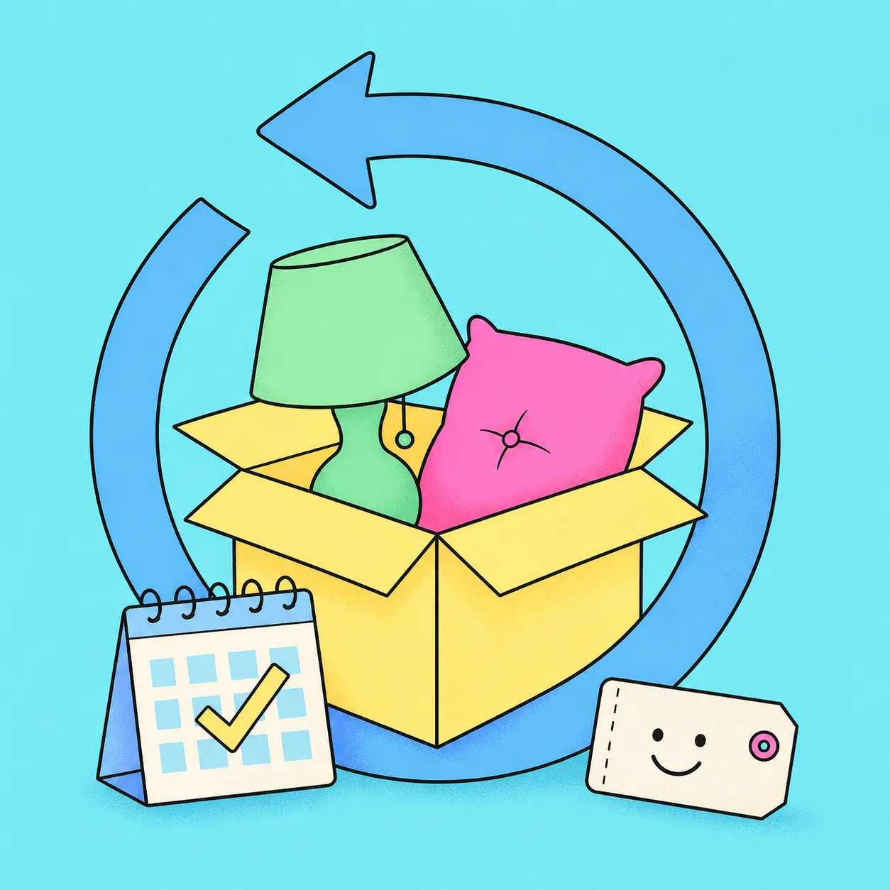 Illustration of an easy online return